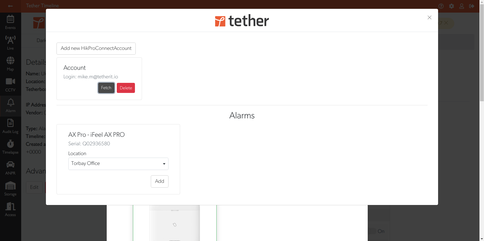 Select location and click Add