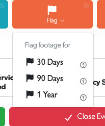 Flag footage retention dropdown