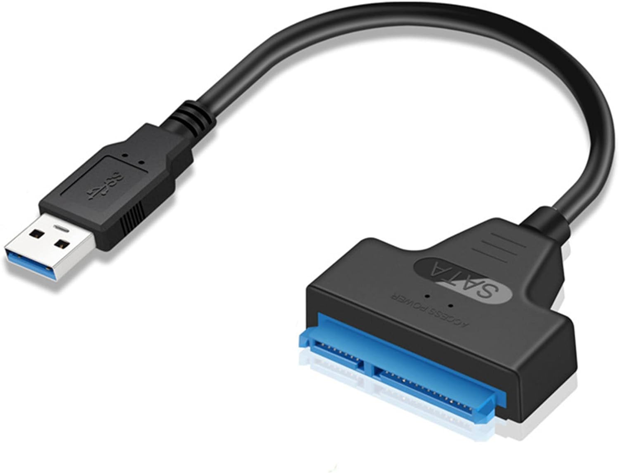SATA-to-USB adapter for preparing or testing a replacement drive