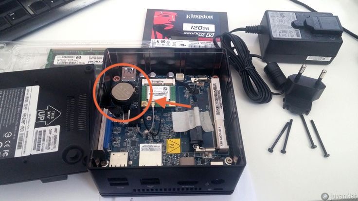 TetherBox Pico internals with CMOS battery circled